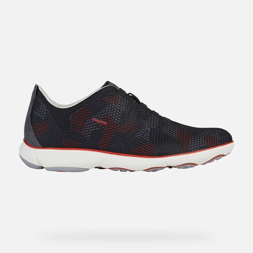 Geox Sneakers Navy/Red Nebula - Geox Mens Shoes - JLWFPZ846